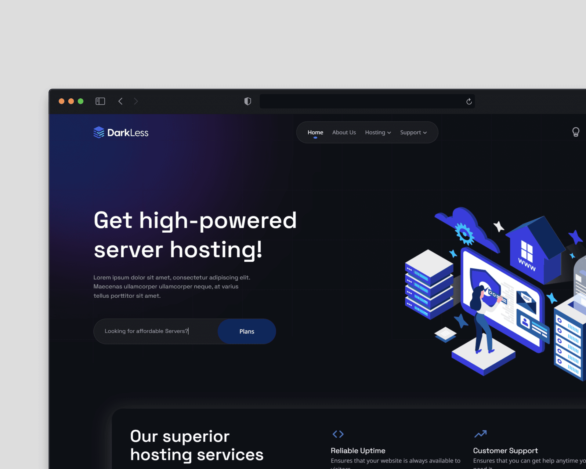 Darkless Host project preview