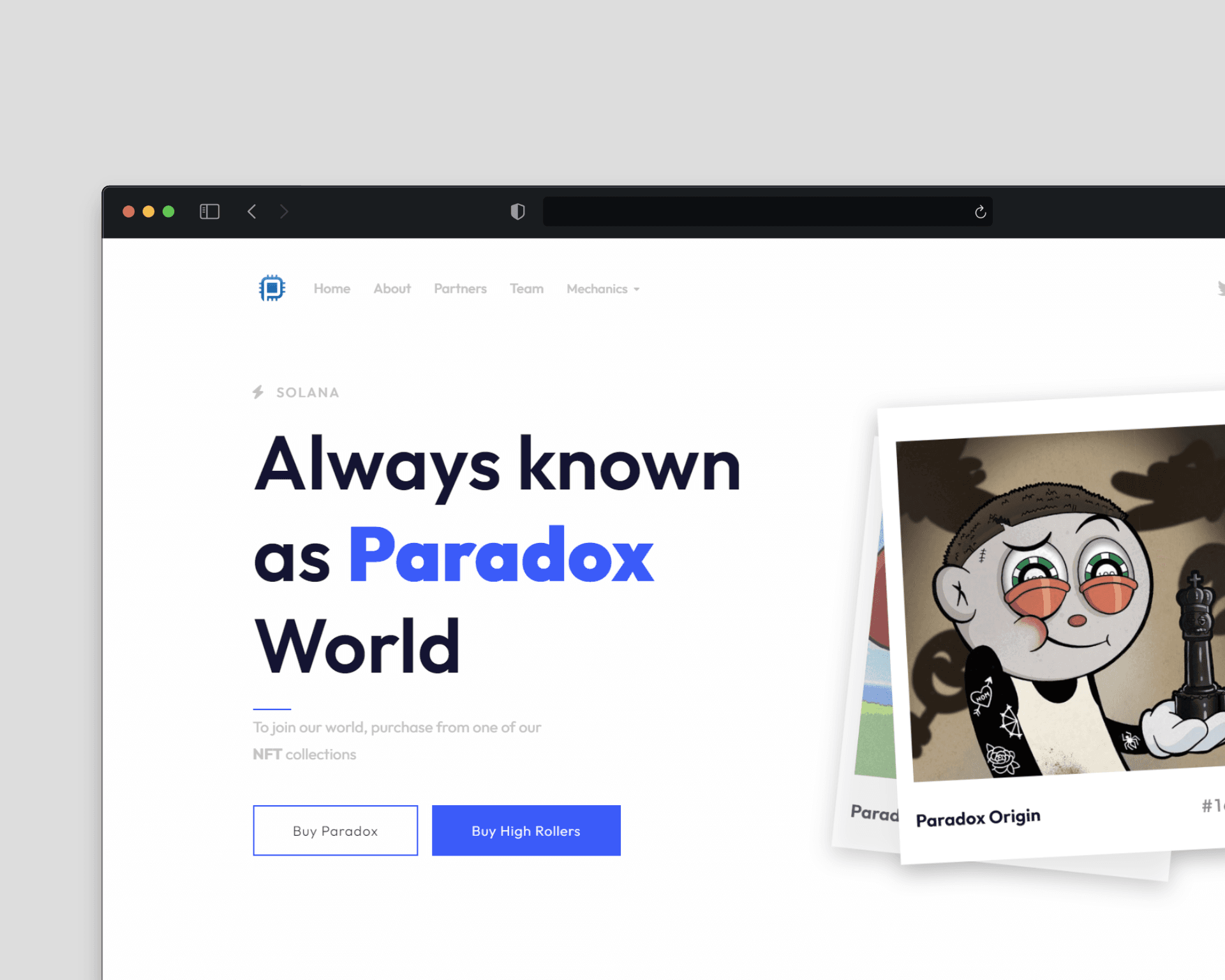Paradox NFT project preview